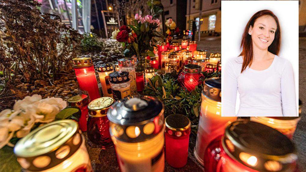 Am Tatort erinnern Kerzen an die verstorbene Kerstin W.