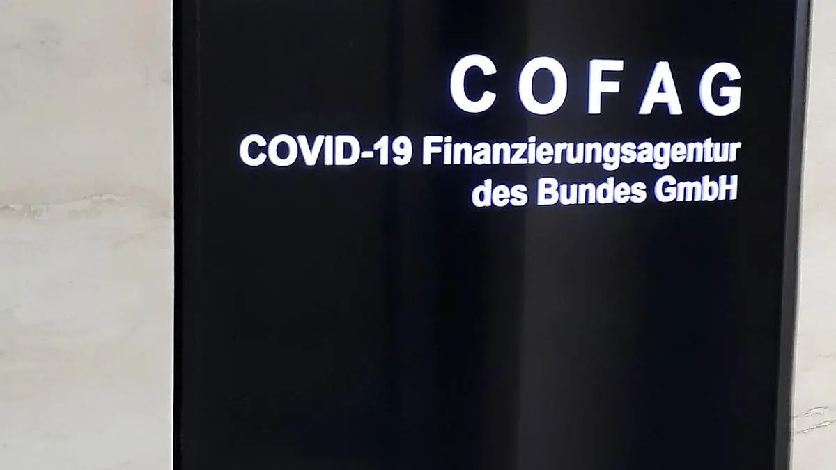 ABD0016_20201101 - WIEN - ÖSTERREICH: Das Logo der staatlichen Covid-19 Finanzierungsagentur COFAG, aufgenommen am Donnerstag, 29. Oktober 2020, in Wien. - FOTO: APA/PHILIP STOTTER