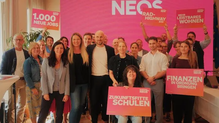 Die Neos haben für die Gemeinderatswahl in Klagenfurt elf Listenplätze vergeben