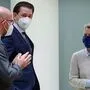 Ratspräsident Charles Michel, Kanzler Sebastian Kurz, Kommissionspräsidentin Ursula von der Leyen