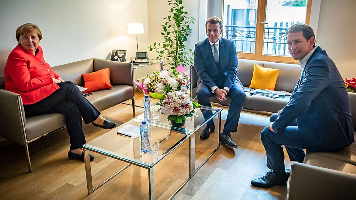 Dreiergipfel: Merkel, Macron, Kurz