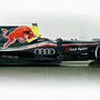 Ein Audi-Formel-1 mit Rad Bull als Hauptsponsor