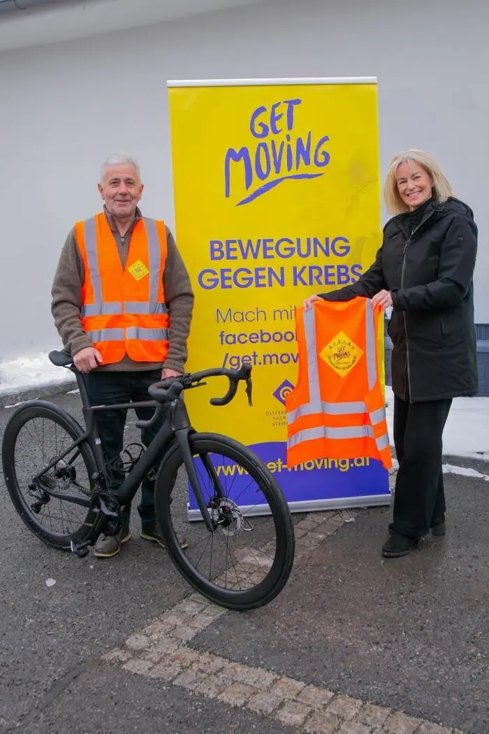 Initiator Heinrich Wilfling und Birgit Jungwirth von der Krebshilfe Steiermark