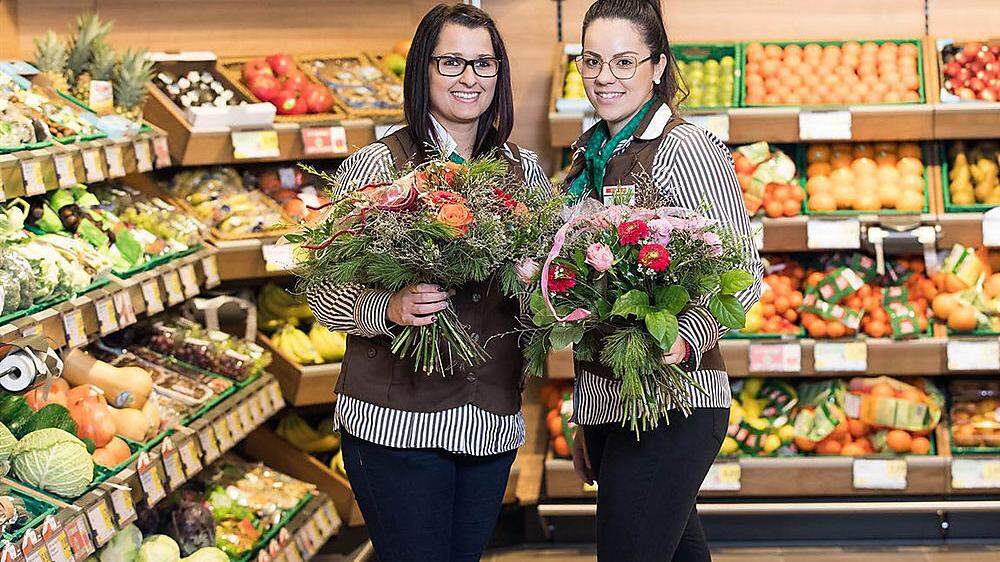 Spark-Marktleiterin Kathrin Brugger und ihre Stellvertreterin Milijana Ljubojevic