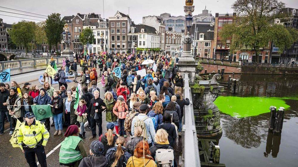 Klima-Aktivisten in Amsterdam