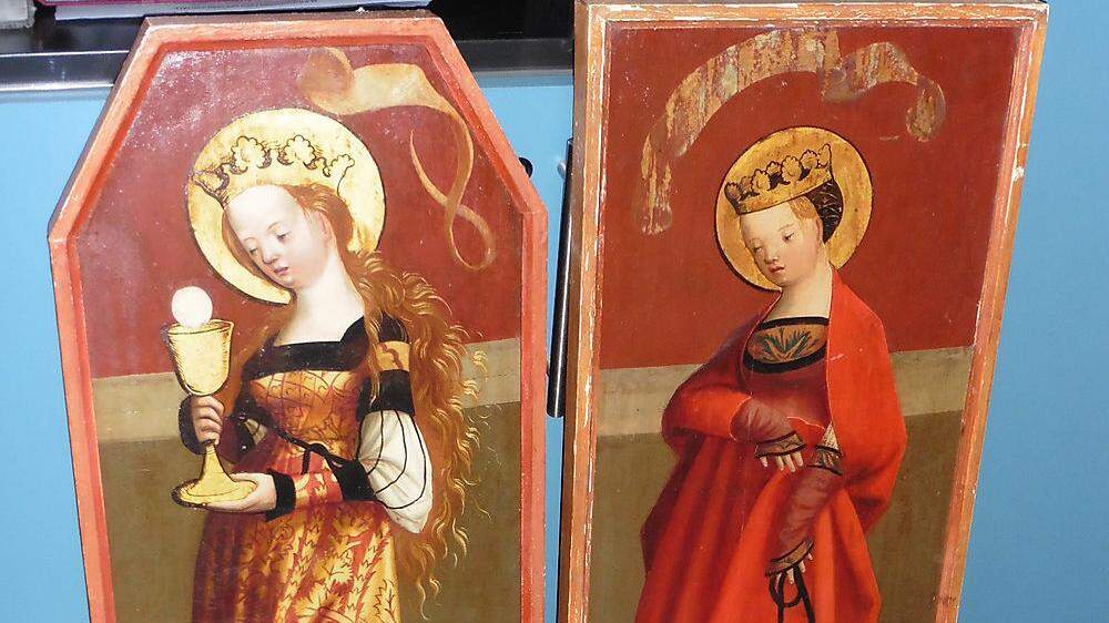 Zwei der vier gefundenen Altarbilder