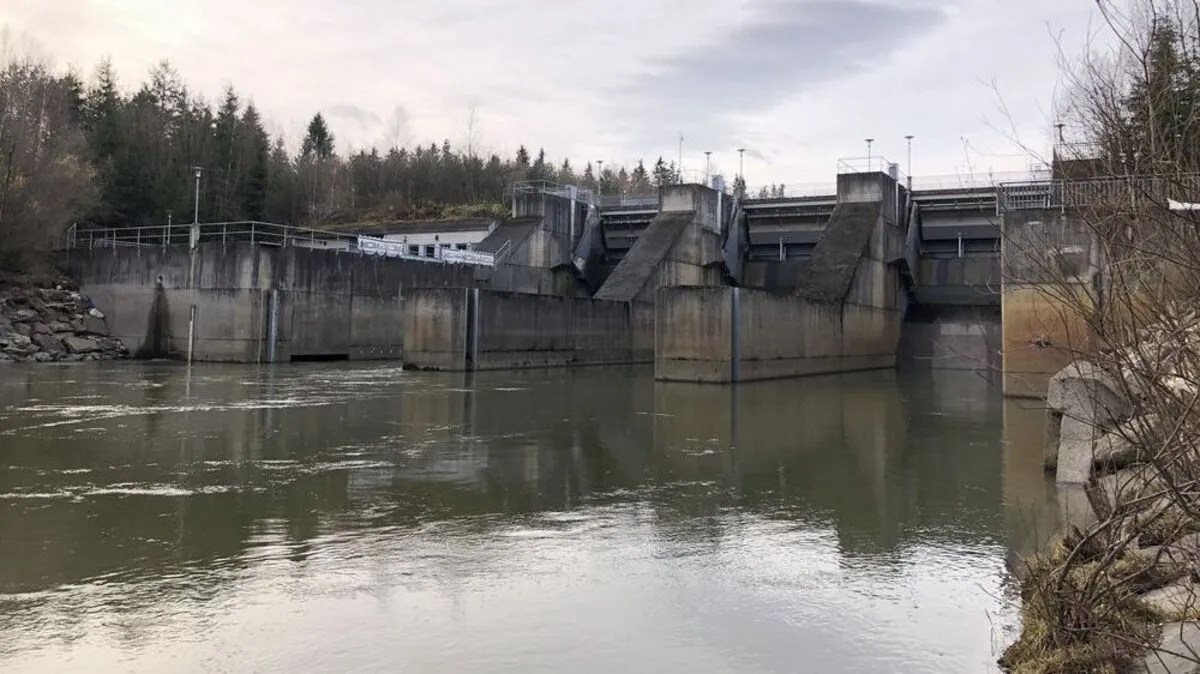 Das Murkraftwerk in Fisching