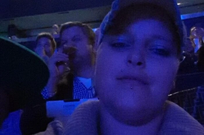 Ein legendäres Selfie während des Spiels.