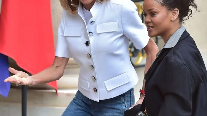 Schillernde Gäste im Elysée-Palast: Frankreichs Staatschef Emmanuel Macron hat am Mittwoch R&amp;B Sängerin Rihanna ...