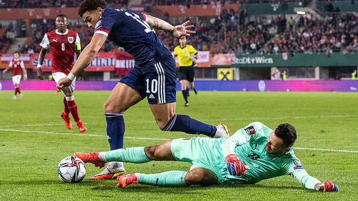 Daniel Bachmann: 3 Am Watford-Torhüter lag es nicht, dass Österreich auch gegen Schottland verlor. Der 27-Jährige bewahrte Österreich mit  seinen Paraden letztlich sogar vor einer noch höheren Niederlage.