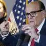 Former Mayor of New York Rudy Giuliani, a lawyer for President Donald Trump, speaks during a news conference at the Republican National Committee headquarters, Thursday Nov. 19, 2020, in Washington. (AP Photo/Jacquelyn Martin)