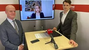 Plaikner, Dolna und Cik im News-Studio der Kleinen Zeitung