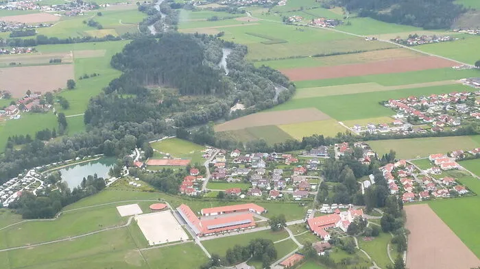 Blick von oben auf Großlobming