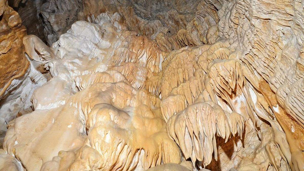 Die ersten Fotos aus der Höhle zeigen bis zu zehn Meter hohe Sinterwände
