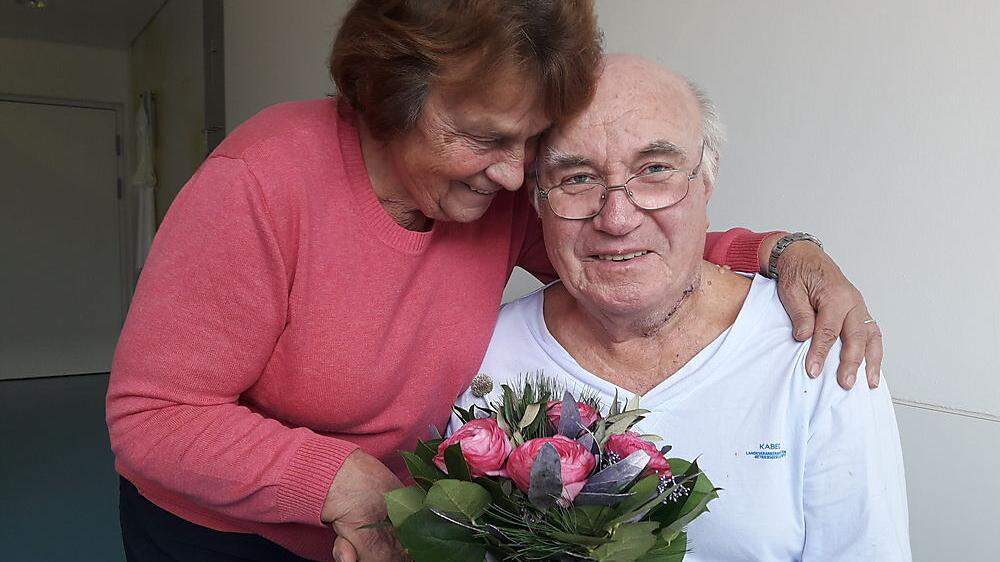 Seit 60 Jahren verheiratet: Aloisia und Christian Vollmann, der dank seiner Frau, allen Helfern und Tausenden Schutzengerln am Mittwoch seinen 80. Geburtstag feiern konnte