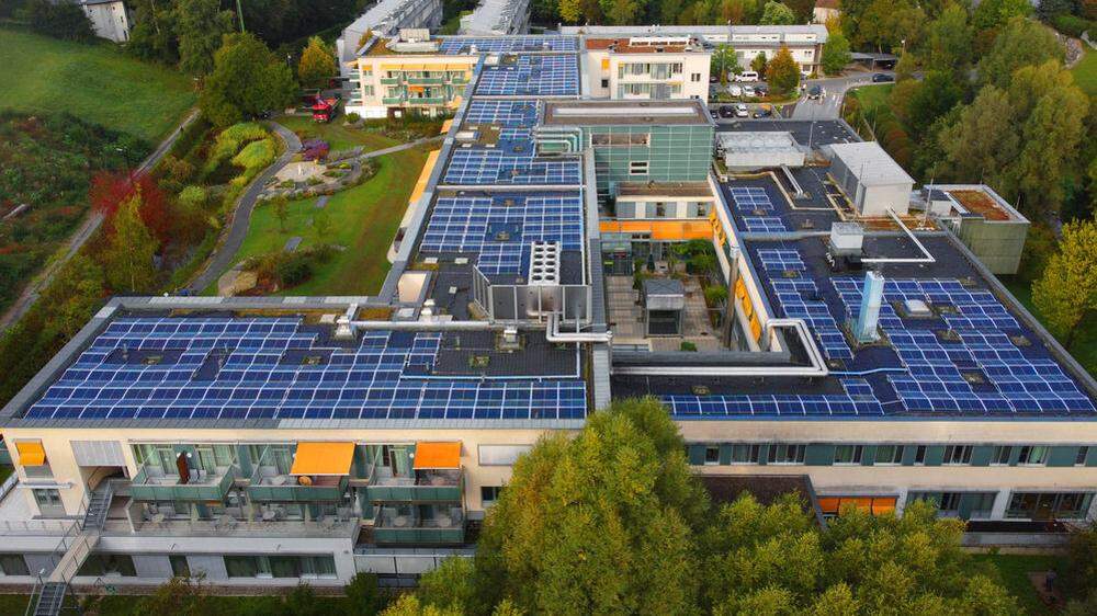 Die neue Photovoltaikanlage auf der Privatklinik Graz-Ragnitz