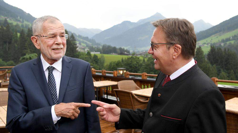 Alexander Van der Bellen mit Tirols Landeshauptmann Günther Platter 