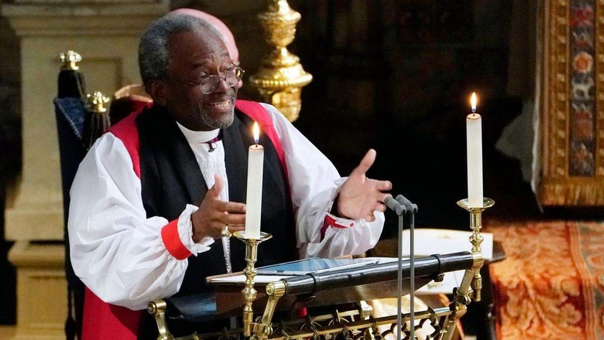 Hielt eine leidenschaftliche Predigt: der Bischof Michael Curry.