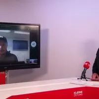 Martin Hinteregger mit Michael Schuen, Sport-Ressortleiter der Kleinen Zeitung