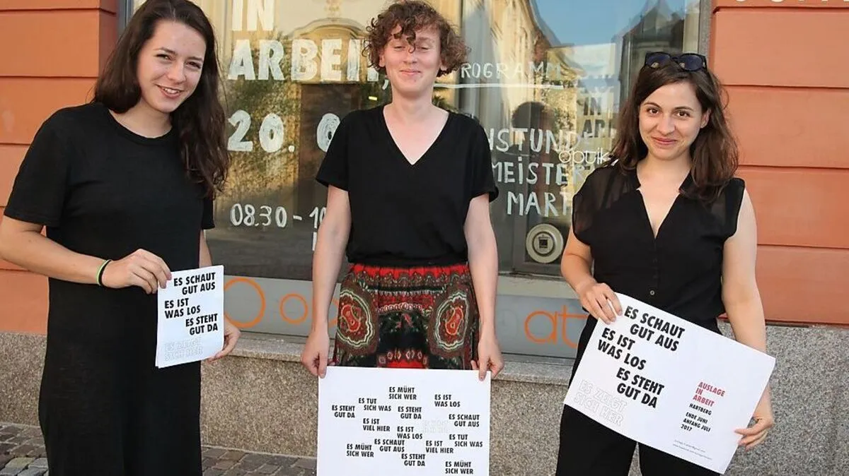 Die Studentinnen Clara Rosa Rindler-Schantl, Susanne Mariacher und Eva Maria Mair setzen kulturelle Akzente