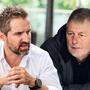 Schwab (links) und Schweiger sorgten 
für eine Lufterfrischung zwischen VSV und KAC