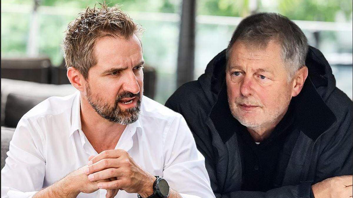 Schwab (links) und Schweiger sorgten 
für eine Lufterfrischung zwischen VSV und KAC