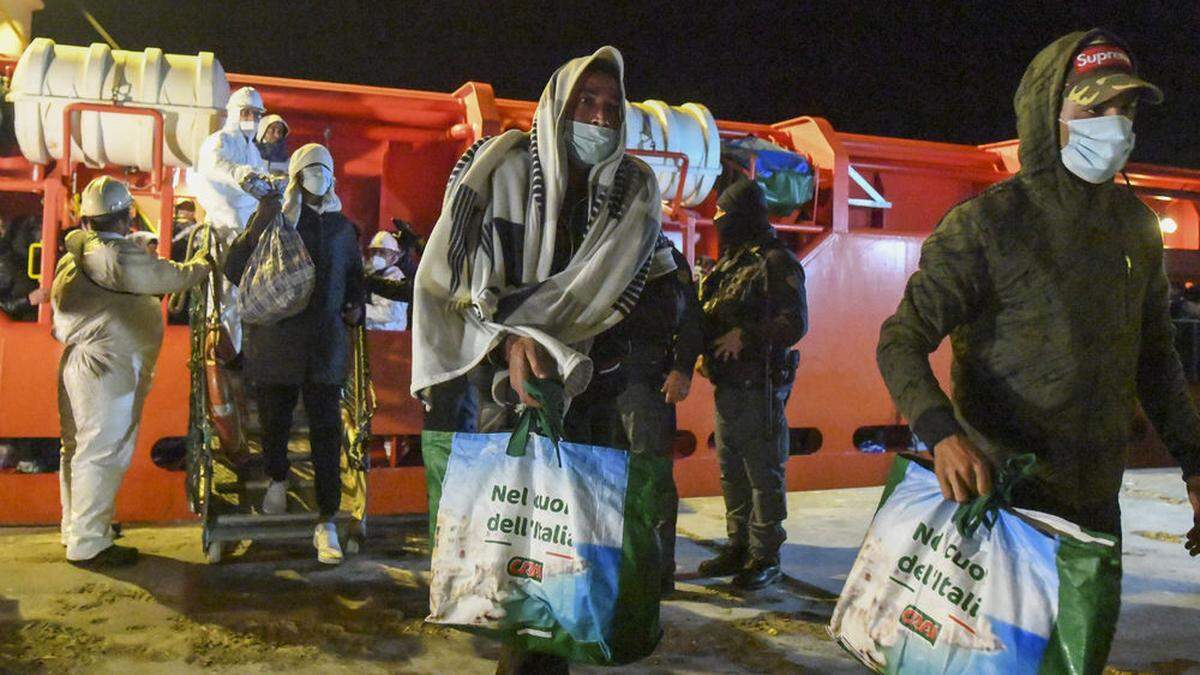 Ankunft in Lampedusa  