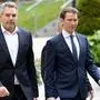 Karl Nehammer und Sebastian Kurz bei einer ÖVP-Vorstandssitzung 2019