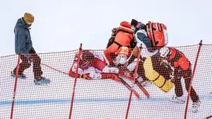 ABD0108_20250122 - KITZBÜHEL - ÖSTERREICH: Felix Hacker (AUT) während dem 2. Training für die Abfahrt der Männer am Mittwoch, 22. Jänner 2025, anl. des 85. Hahnenkammrennens auf der Streif in Kitzbühel. - FOTO: APA/EXPA/JOHANN GRODER