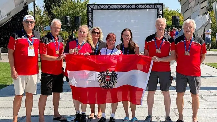 Sowohl die Damen- als auch Herren-Staffel des Atus Judenburg haben sich in der Slowakei Open-Water-EM-Bronze gesichert