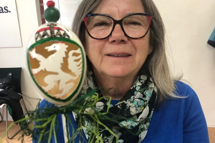 Hemma Dinbauer aus Schlag bei Thalberg gestaltete dieses schöne Gänseei.