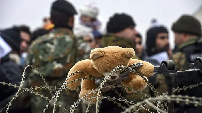 Ein Bild von der mazedonischen Grenze