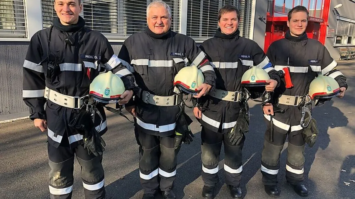 Christoph, Vater Erwin sowie Michael und Wolfgang Preißl