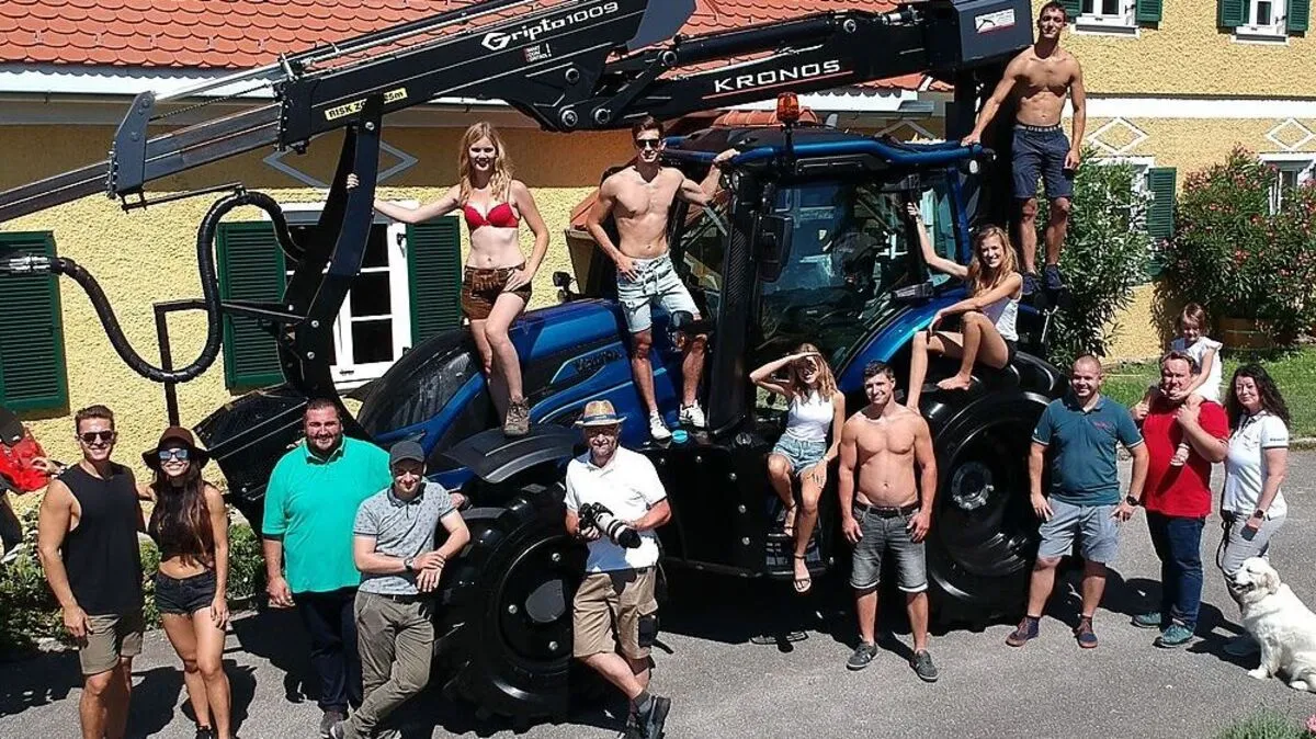 Fotoshooting mit Traktor