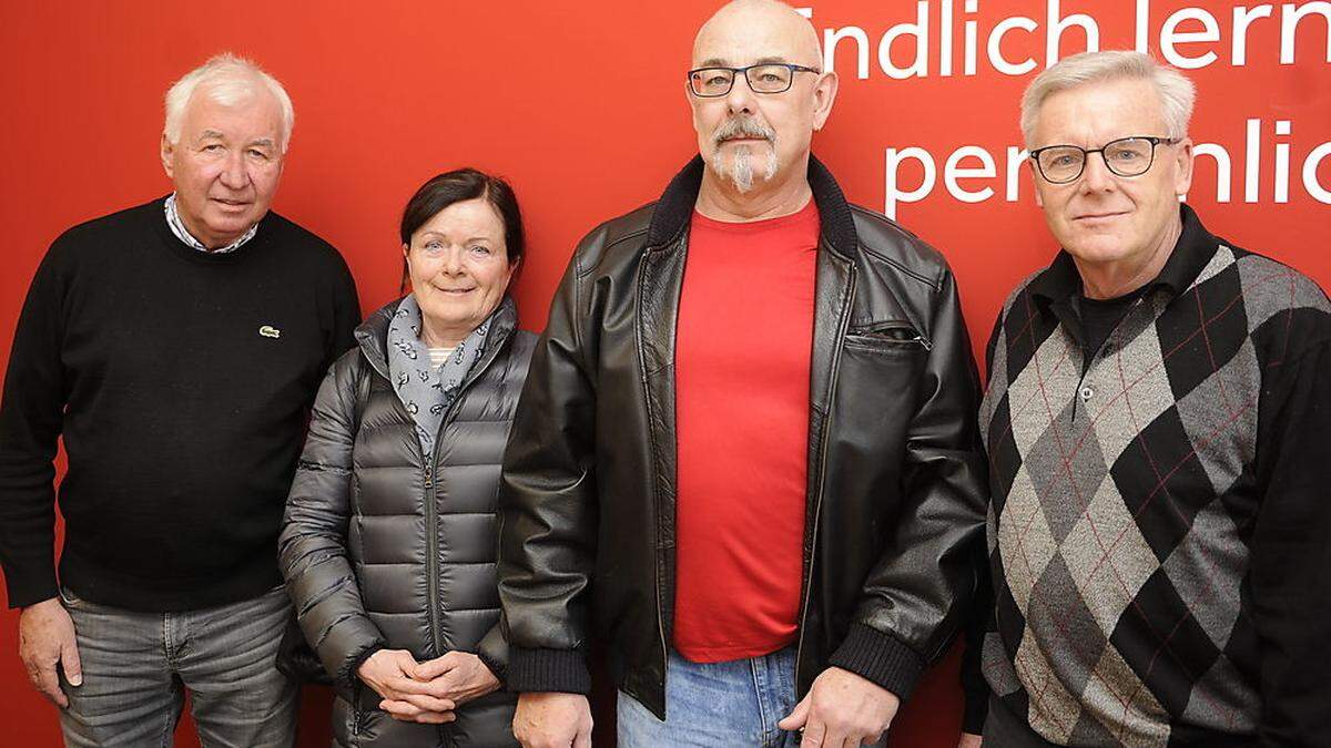 Franz Auracher, Irene Schatzl, Roland Rabitsch und Wolfgang Leitner (von links)