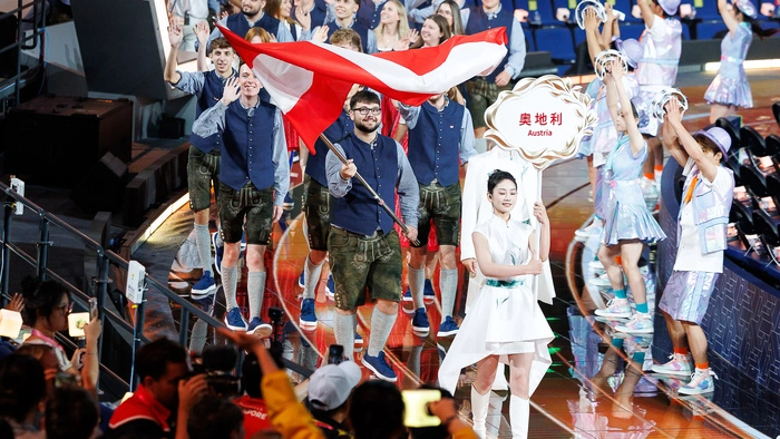 Das „Team Austria“ beim Einzug