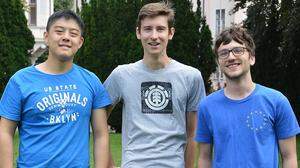 Das Leobener ETH-Trio, bestehend aus Annan Zhang, Laurent Meisel und Florian Rainer (v. l.), wohnt in Zürich gemeinsam in einer WG