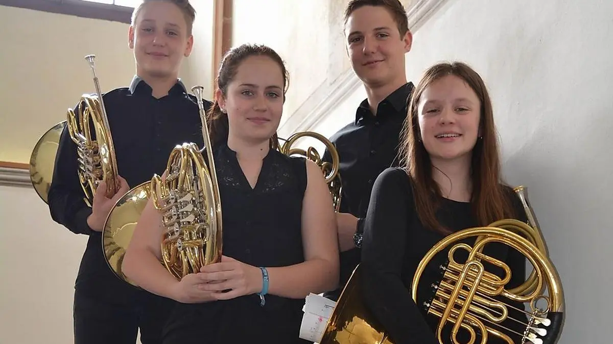 "Quattro  for Horns": Die Musiker spielen alle in der Stadtkapelle Friesach
