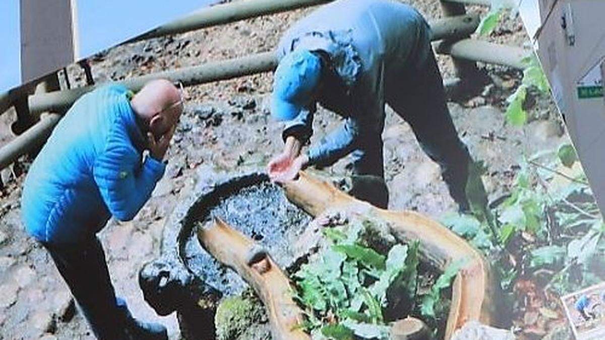 Ein gern besuchter Kraftort ist die Quelle in der Rosaliengrotte am Hemmaberg in Globasnitz