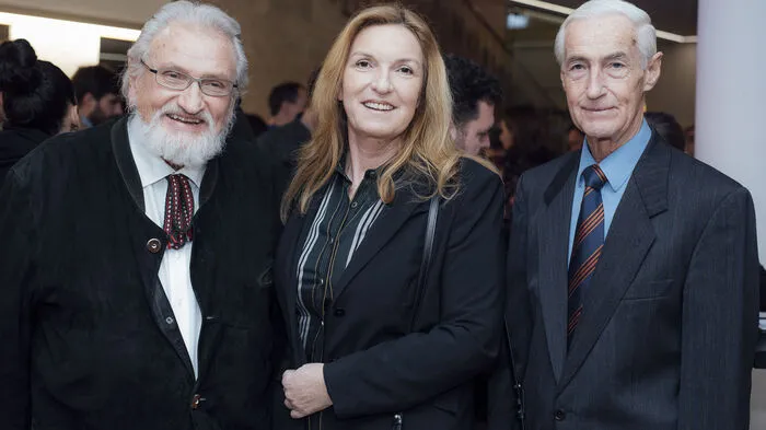 Unter den Ehrengästen befanden sich Rainer Hauer (Regisseur und ehemaliger Intendant des Schauspielhauses Graz) mit seiner Tochter, Altbürgermeister Alfred Stingl ...