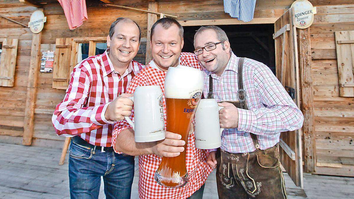 „Genusswiesn“-Trio Ruhdorfer, Taupe und Hoi (von links)	