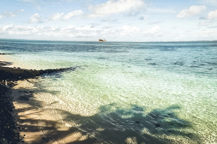 Fast zwei Wochen lang lag der Frachter "Wakashio" gestrandet auf einem Korallenriff vor Mauritius, Bewohner konnten ihn vom Strand aus sehen.