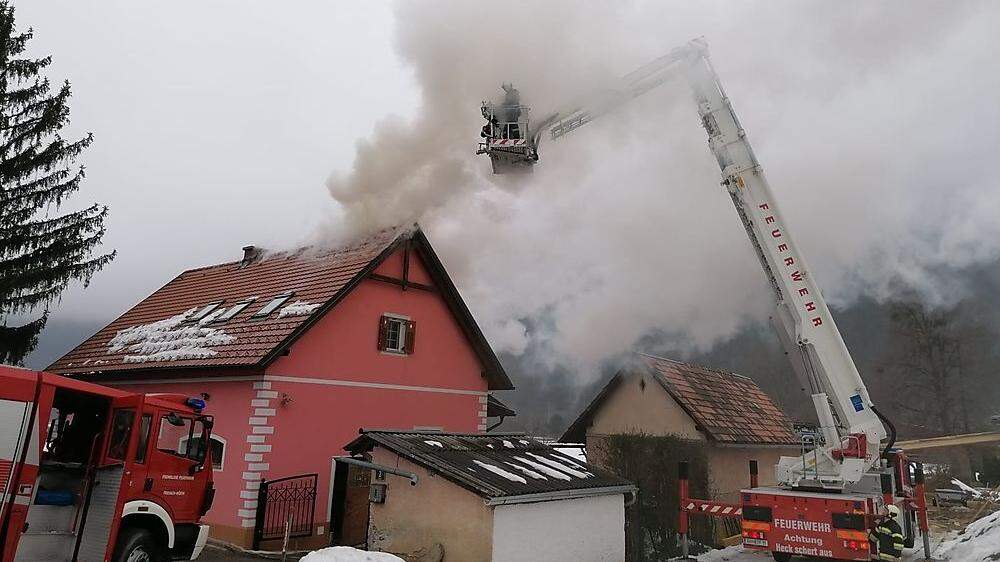 Dachstuhlbrand in Friesach/Wörth