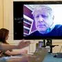 (FILES) In this file photo taken on March 28, 2020 A handout picture released by 10 Downing Street, the office of the British prime minister on March 28, 2020, shows an image of Britain's Prime Minister Boris Johnson on a screen as he remotely chairs the morning novel coronavirus Covid-19 meeting by video link, in Downing Street in central London. - British Prime Minister Boris Johnson was taken to hospital on April 5, 2020 for tests, his office said, 10 days after he tested positive for coronavirus. Johnson, 55, announced he had mild symptoms of COVID-19 on March 27 and had been in self-isolation at his Downing Street residence for seven days. (Photo by Andrew PARSONS / 10 Downing Street / AFP) / RESTRICTED TO EDITORIAL USE - MANDATORY CREDIT "AFP PHOTO / 10 DOWNING STREET / ANDREW PARSONS / HANDOUT" - NO MARKETING - NO ADVERTISING CAMPAIGNS - DISTRIBUTED AS A SERVICE TO CLIENTS