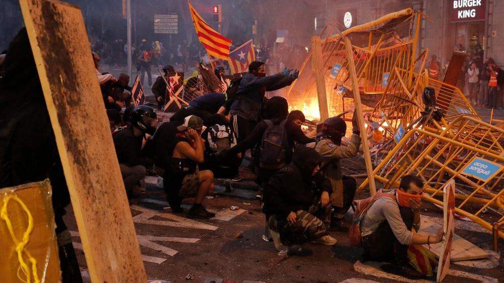 Die Proteste in Barcelona dauern an