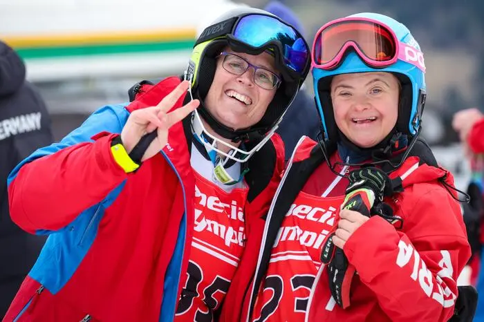 SCHLADMING,AUSTRIA,18.MAR.24 - SPECIAL OLYMPICS, ALPINE SKIING - National Winter Games 2024, slalom, advanced. Image shows athletes.
Photo: GEPA pictures/ Harald Steiner