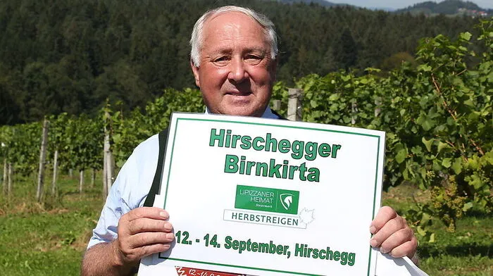 Bürgermeister Gottfried Preßler lädt zum Hirschegger Birnkirta