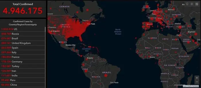 Die John-Hopkins-University sammelt auf ihrem Dashboard weltweit alle Fälle.