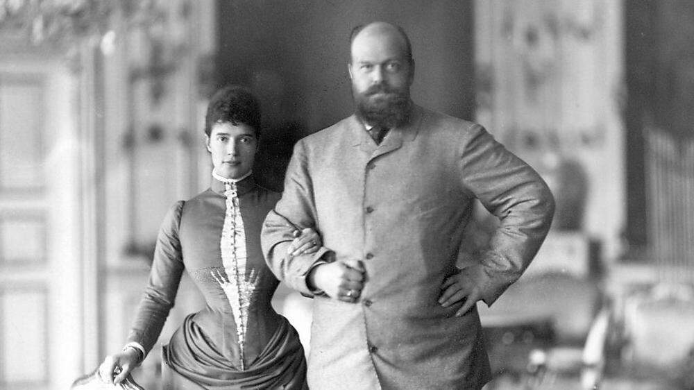 Zar Alexander III.  mit der dänischen Prinzessin Dagmar (1847-1928) 