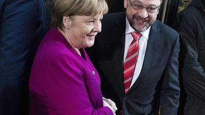 Gute Laune zum Start bei Merkel und Schulz